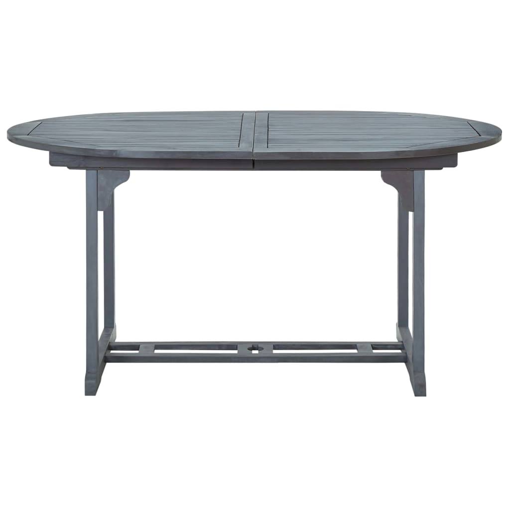 Gray Solid Acacia Wood Garden Table D646836