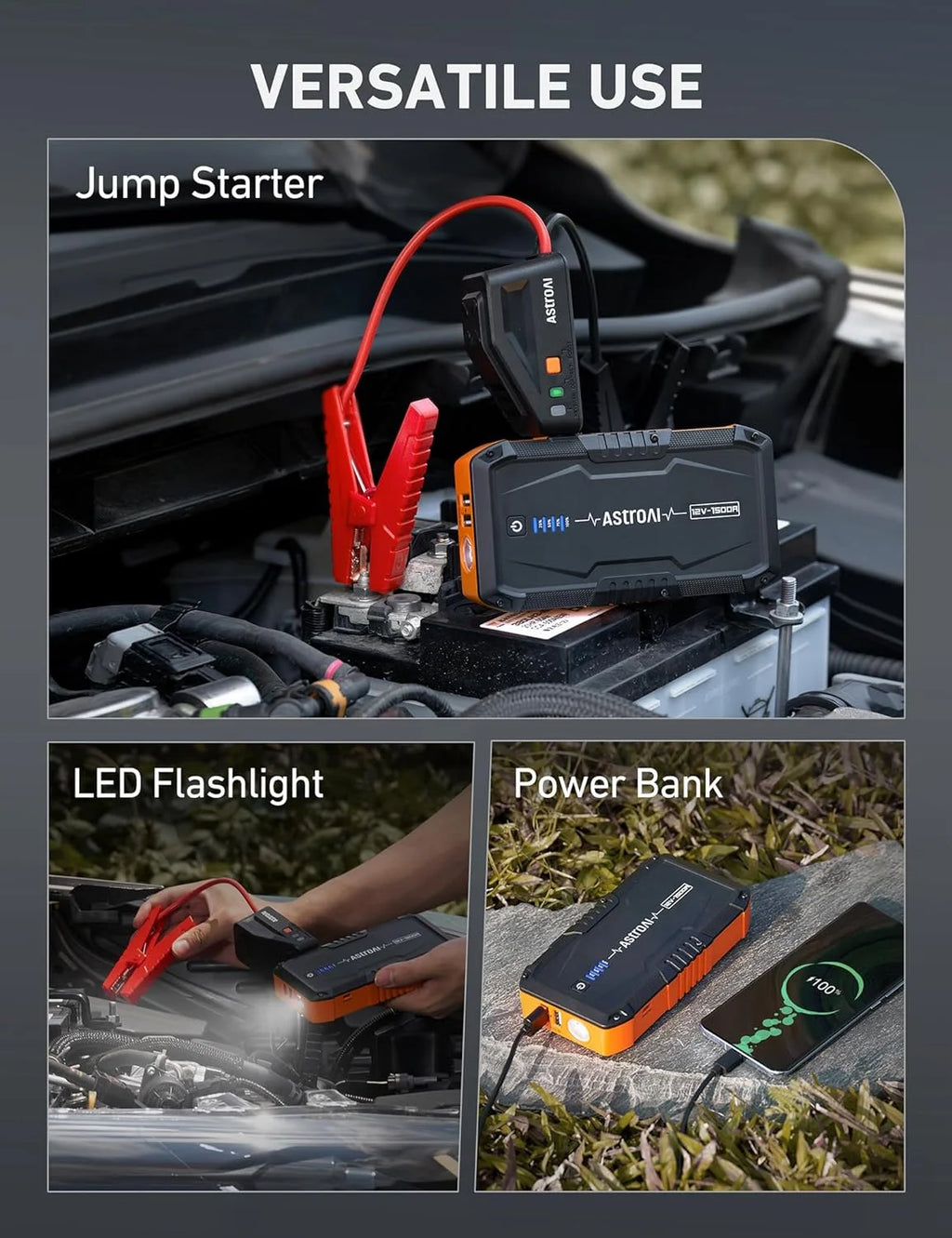 1500A Portable 12V Car Jump Starter G60560
