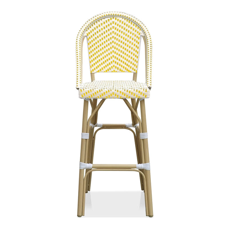 Yellow Aluminum Patio Bar Chairs Set of 2 N80307
