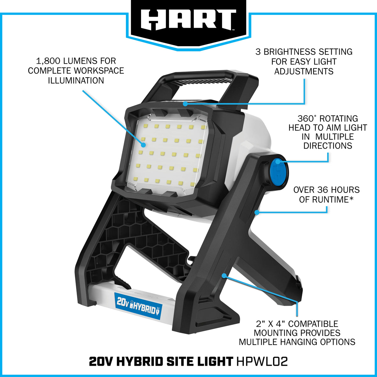 20-Volt Hybrid LED Site Light A82269