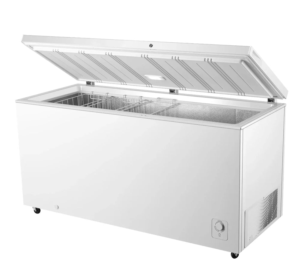 White 17.7 Cu Ft Convertible Chest Freezer or Fridge with Caster Wheels N8137