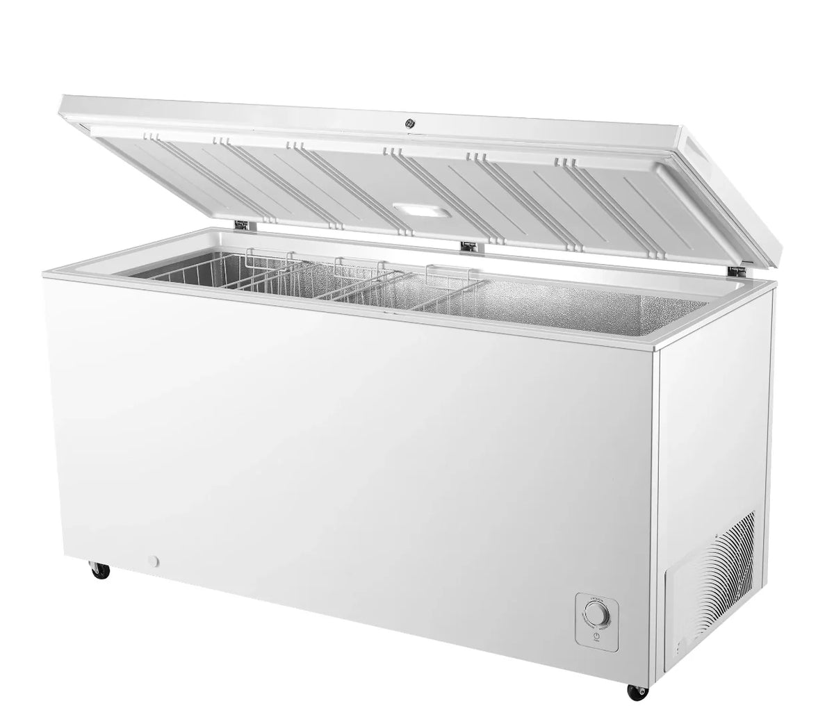 White 17.7 Cu Ft Convertible Chest Freezer or Fridge with Caster Wheels N8137
