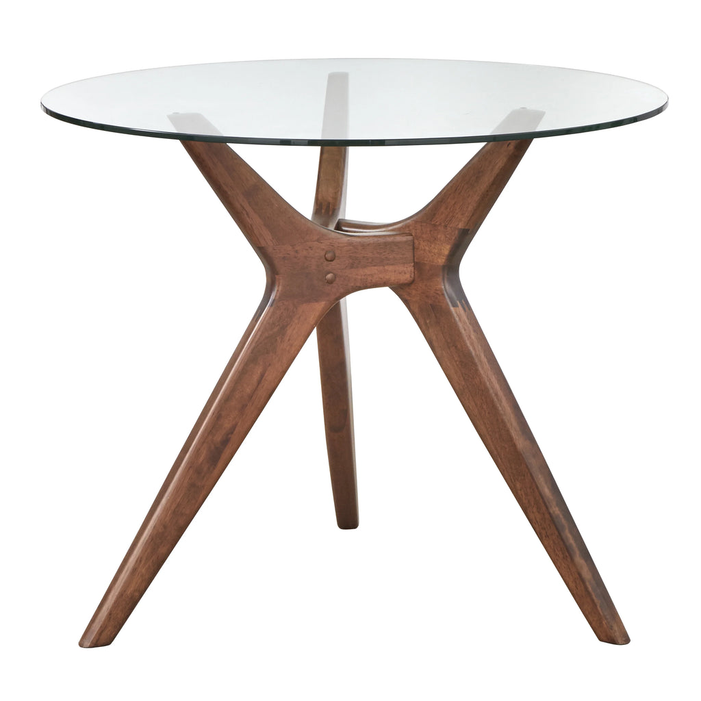 Round Dining Table with Tempered Glass Top A36408