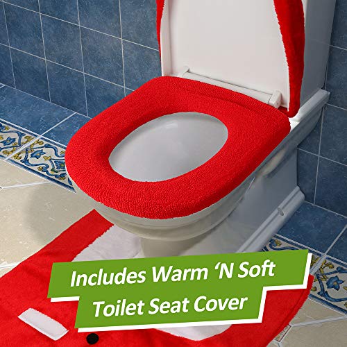 Santa Toilet Seat Cover and Rug Set of 5 B8100