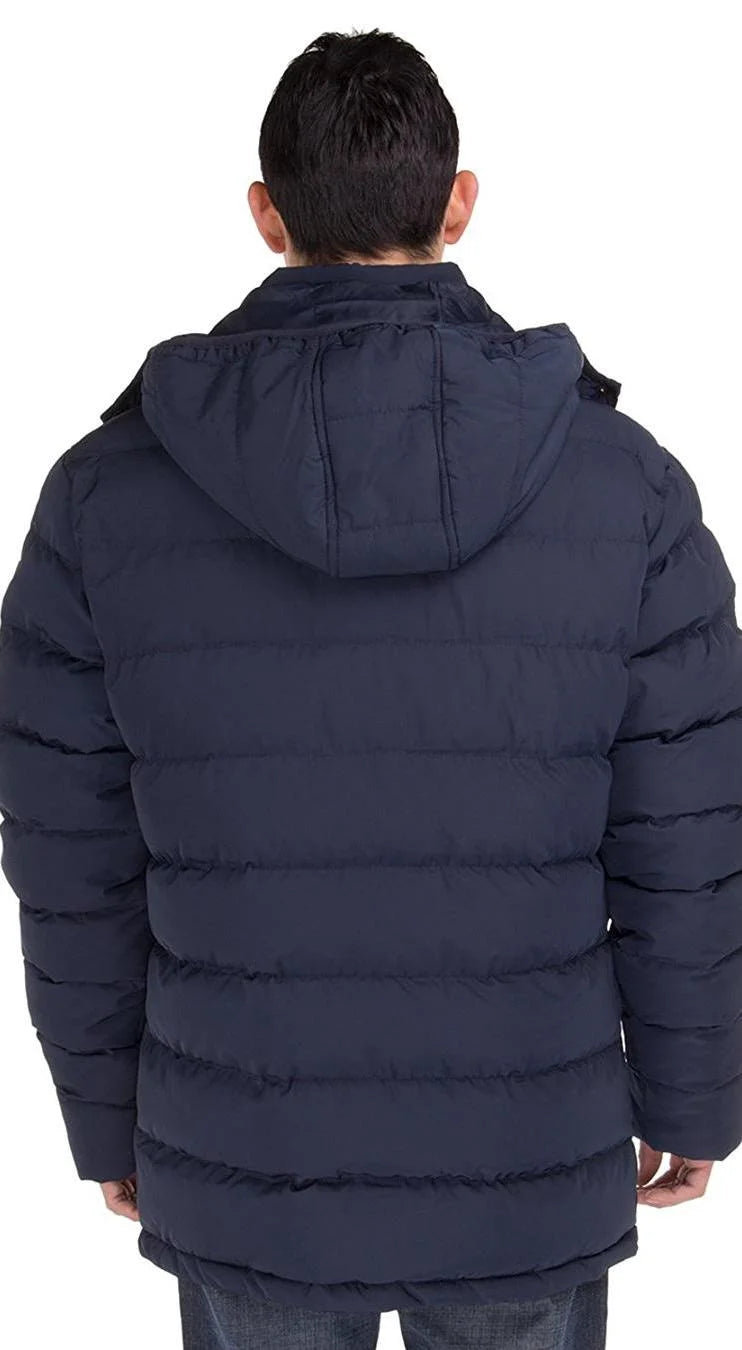Navy Blue Thermal Padded Down Coat D2140