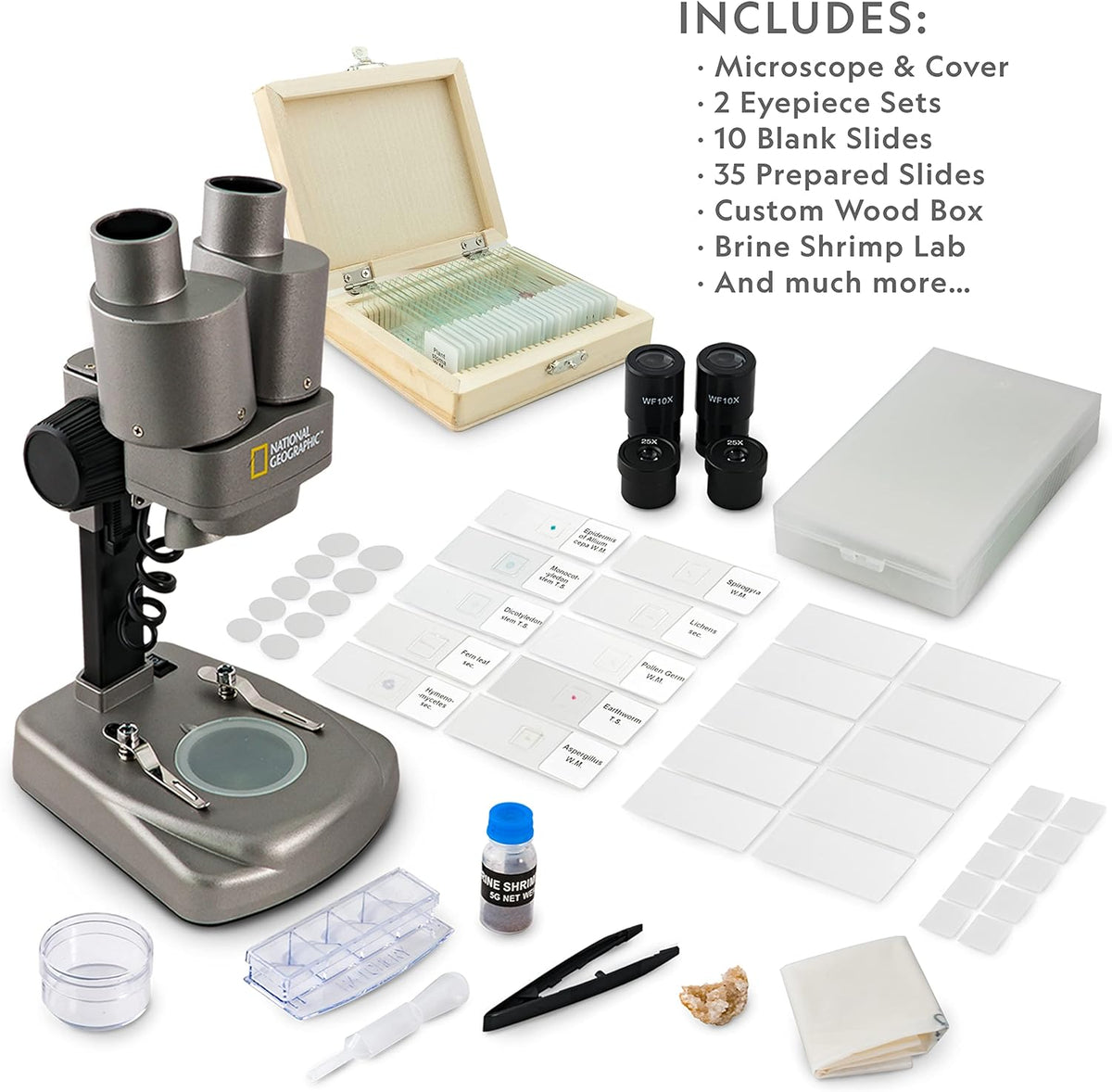 Microscope Science Kit with 35 Slides and Covers L4551