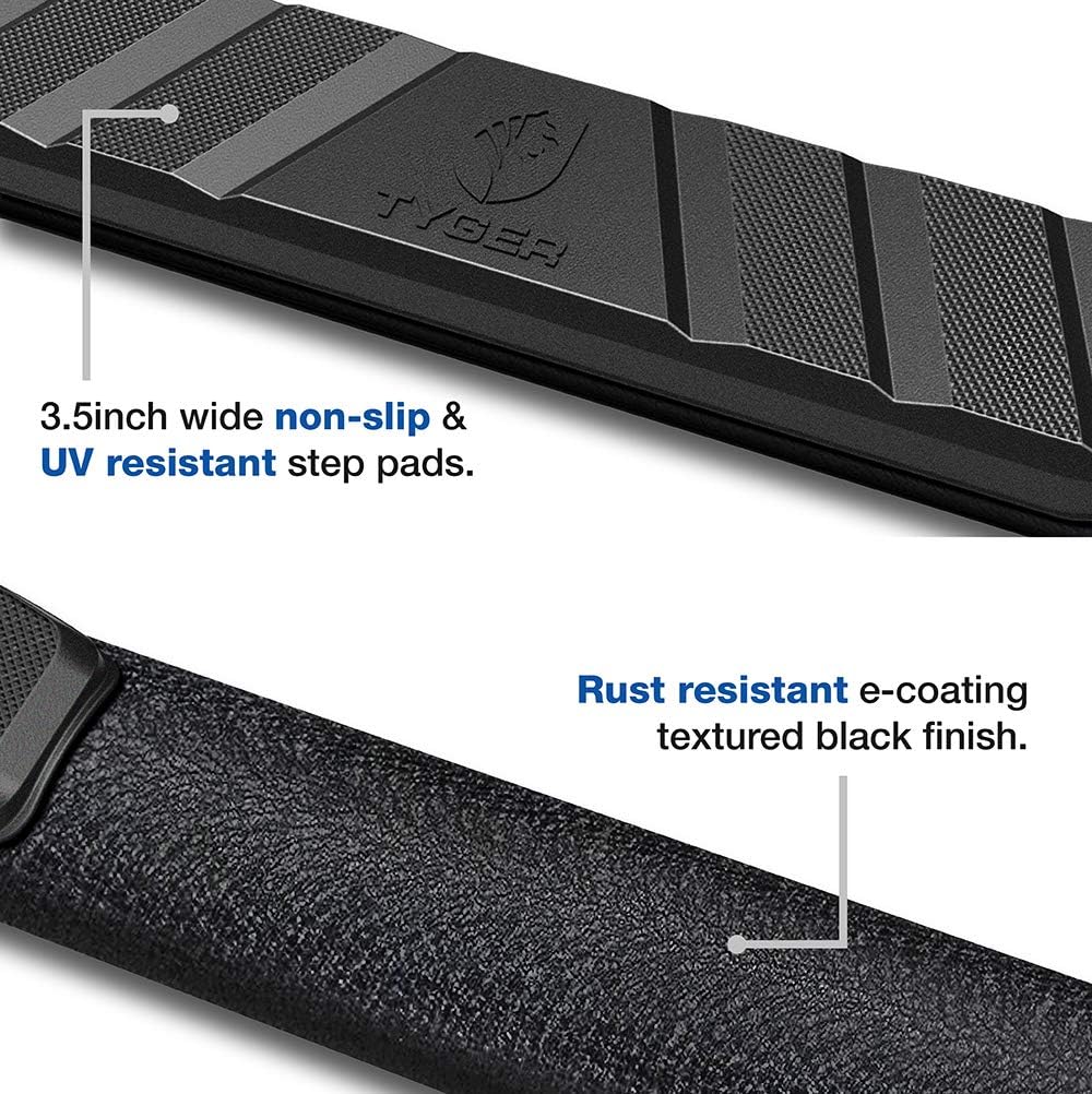 Textured Black Side Step Nerf Bars J314