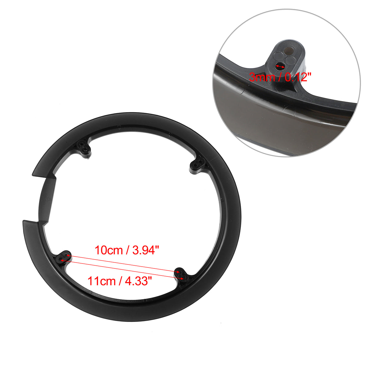 Black 4 Holes Bicycle Crankset Chain Wheel Cover Protector N324414