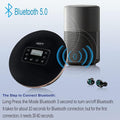 Black Pack of 2 Portable CD Player with LED Display W32175