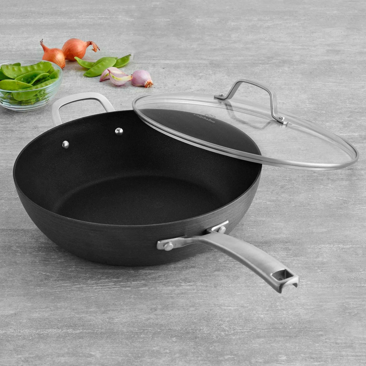 12-in. Nonstick Jumbo Fryer Pan with Cover I387