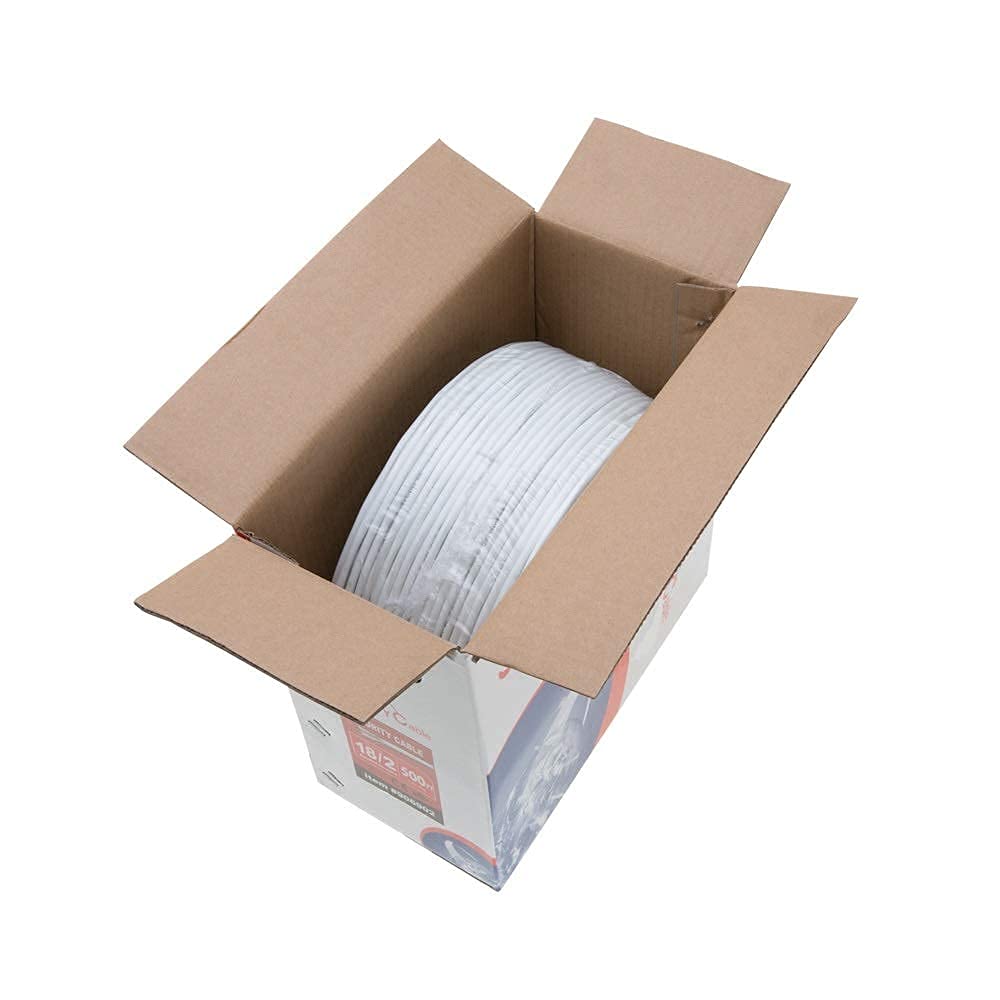 Bulk 22/4 Solid Conductor Alarm Control Cable 500ft Unshielded, Pack of 2 O96934