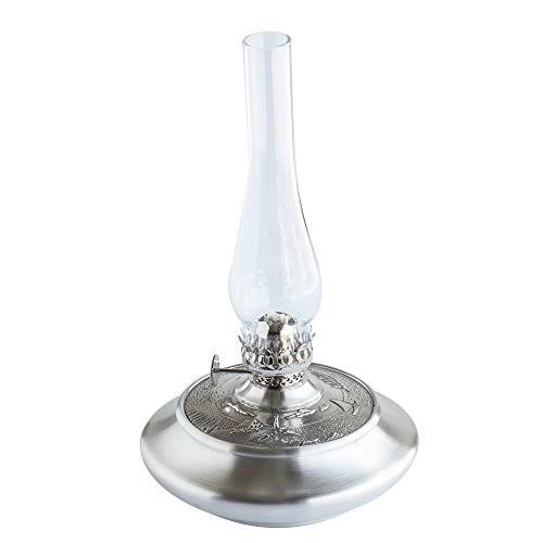 Coastal Oil Lamp 8 Inches Tall Pewter C13337