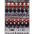 Light Grey Geometric Pattern Runner Rug B67223