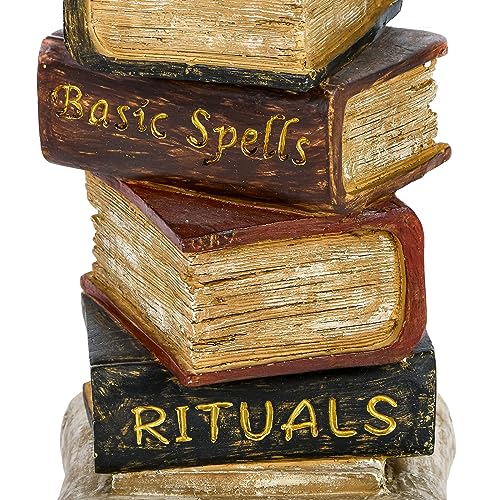 Black Owl on Stacked Books Tabletop Decoration R12959