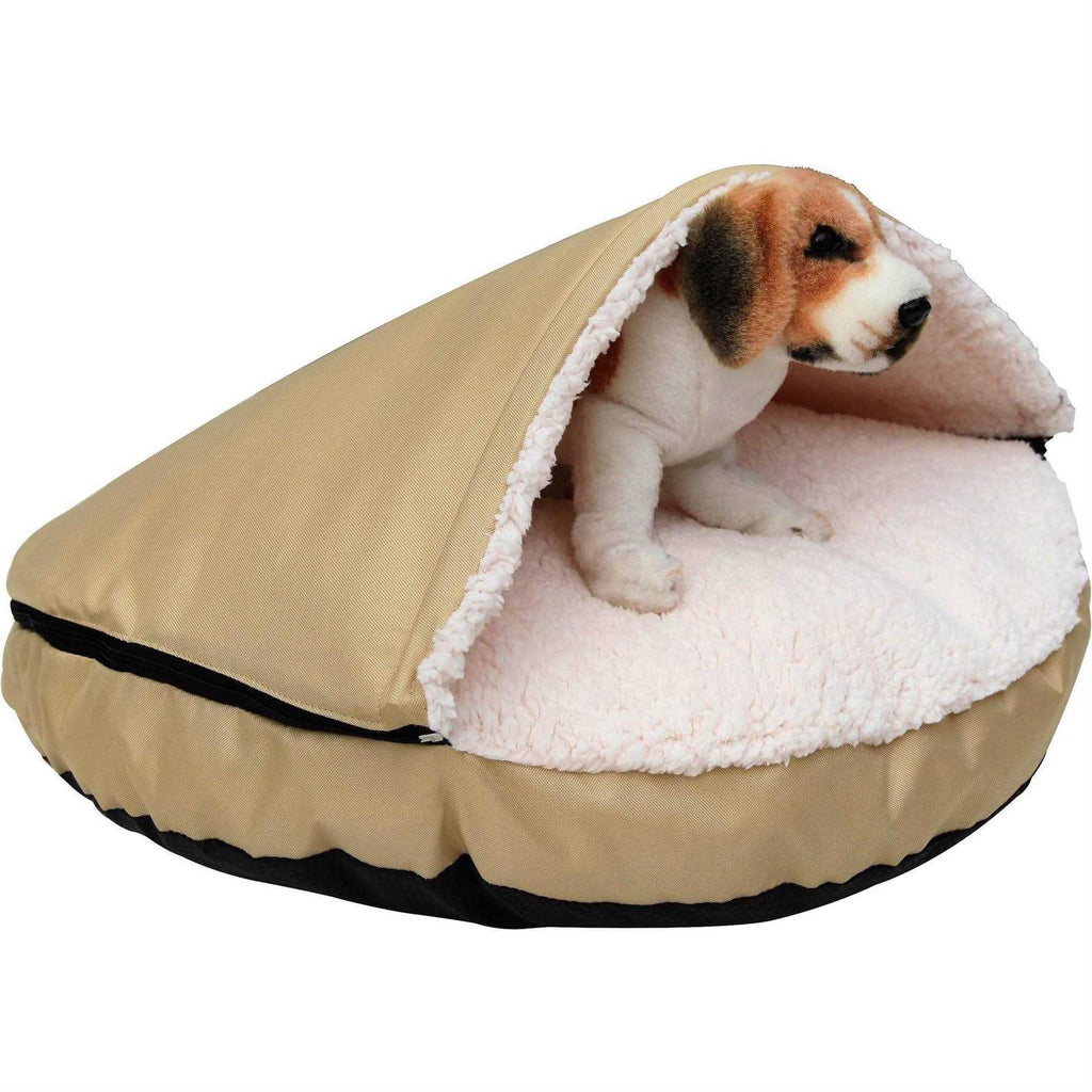 Oxford Sherpa Pet Cave and Round Pet Bed L621348