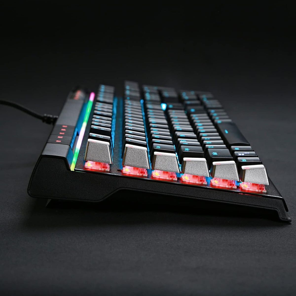 Mechanical Gaming Keyboard Blue Switches RGB Backlight with 2 USB Ports Pack of 2 Y673423