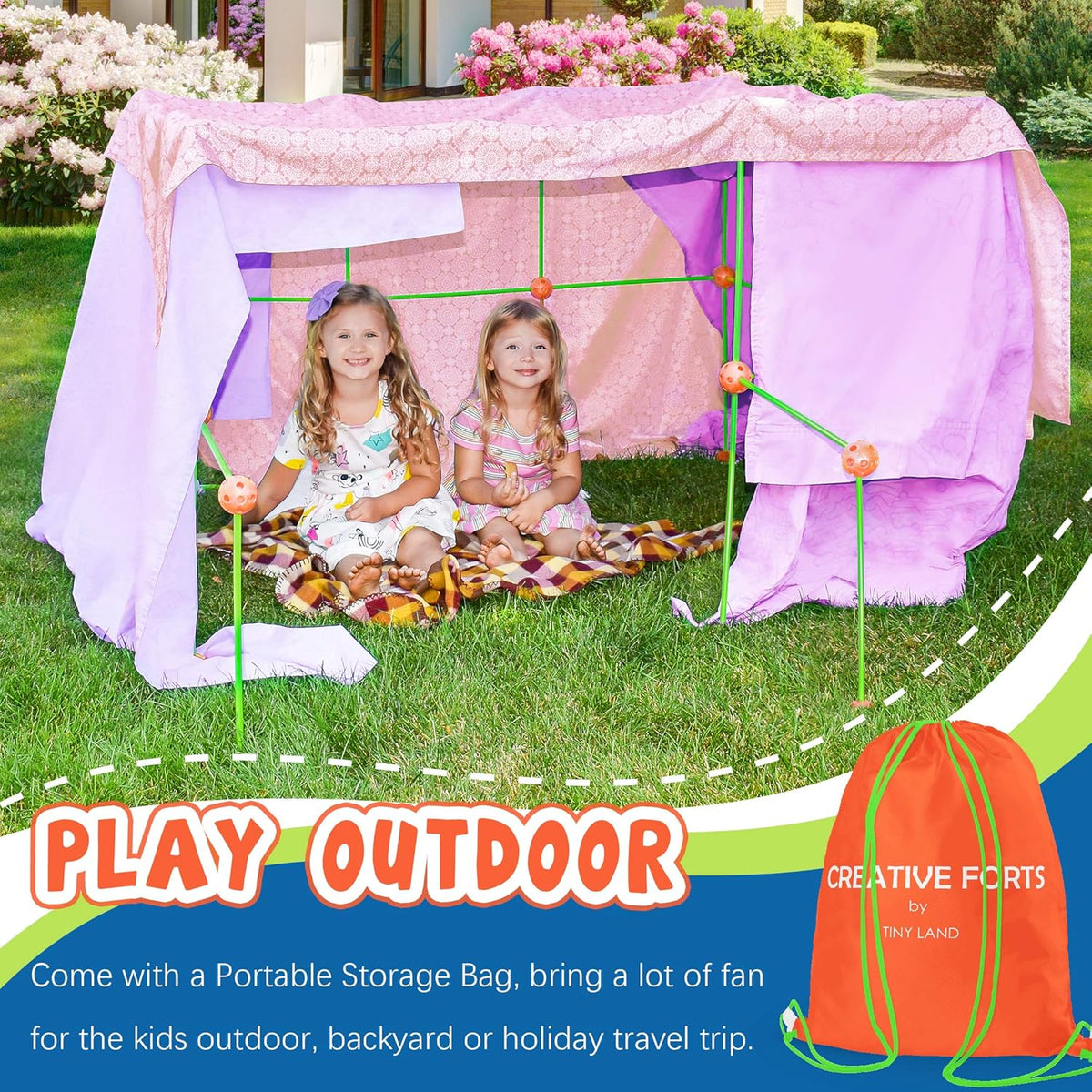 130 Pieces Fort Building Kit STEM Toy N2558