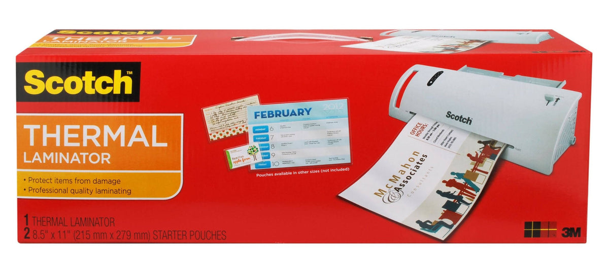 Thermal Laminator with 20 Letter Size Pouches M687001