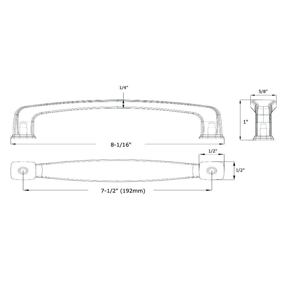 Satin Nickel Cabinet Hardware Handle Pull, 10 Pack A50569