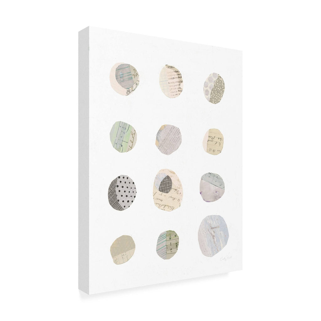 Geometric Collage II on White Neutral Canvas Art M51376