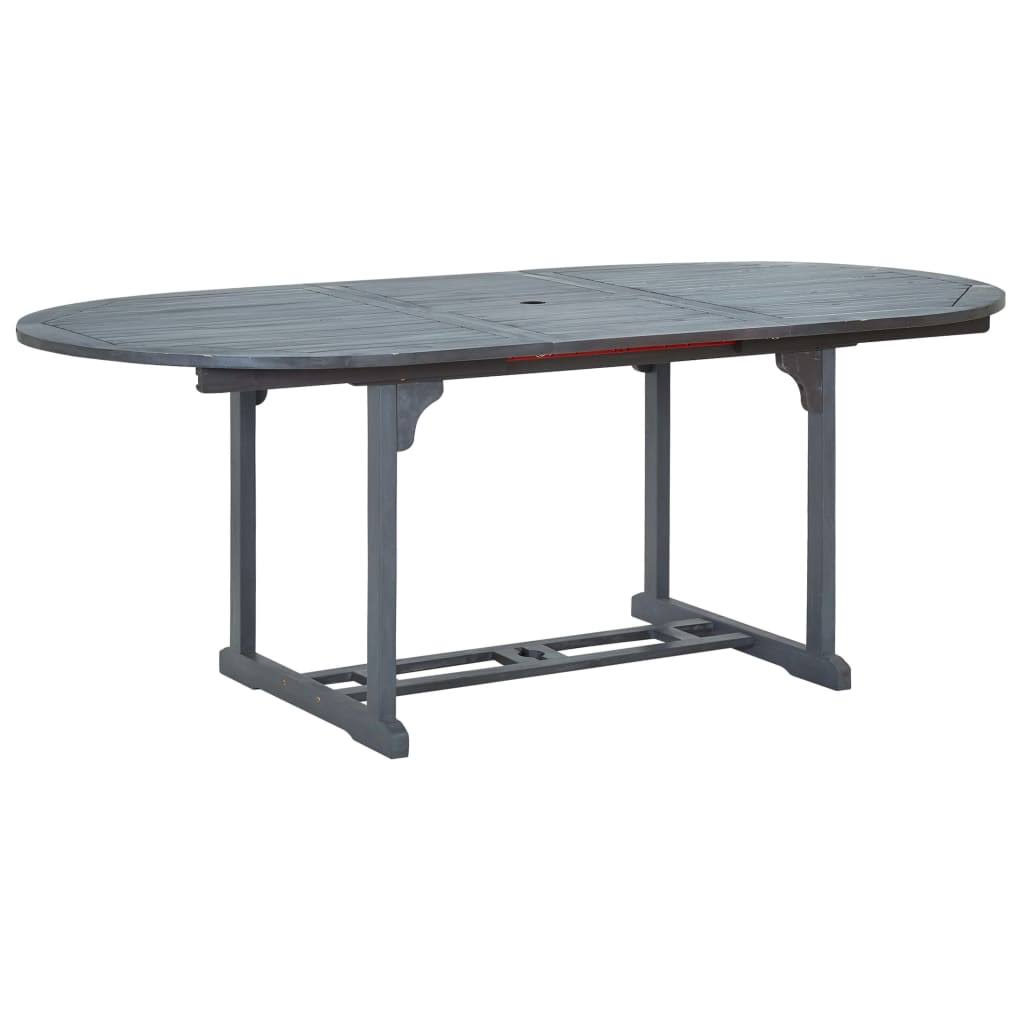 Gray Solid Acacia Wood Garden Table D646836