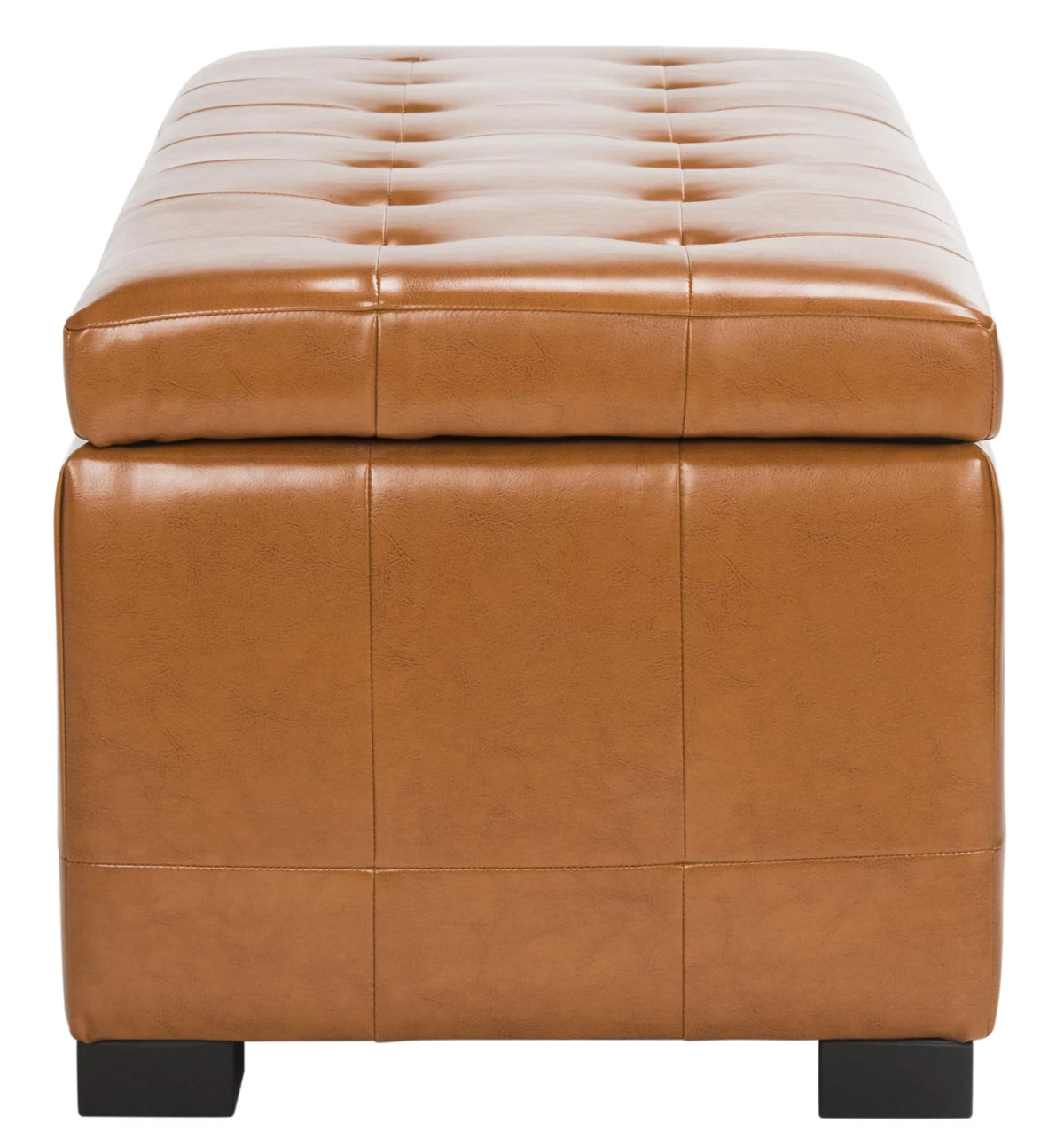 Large Rustic Tufted Storage Bench Y773879
