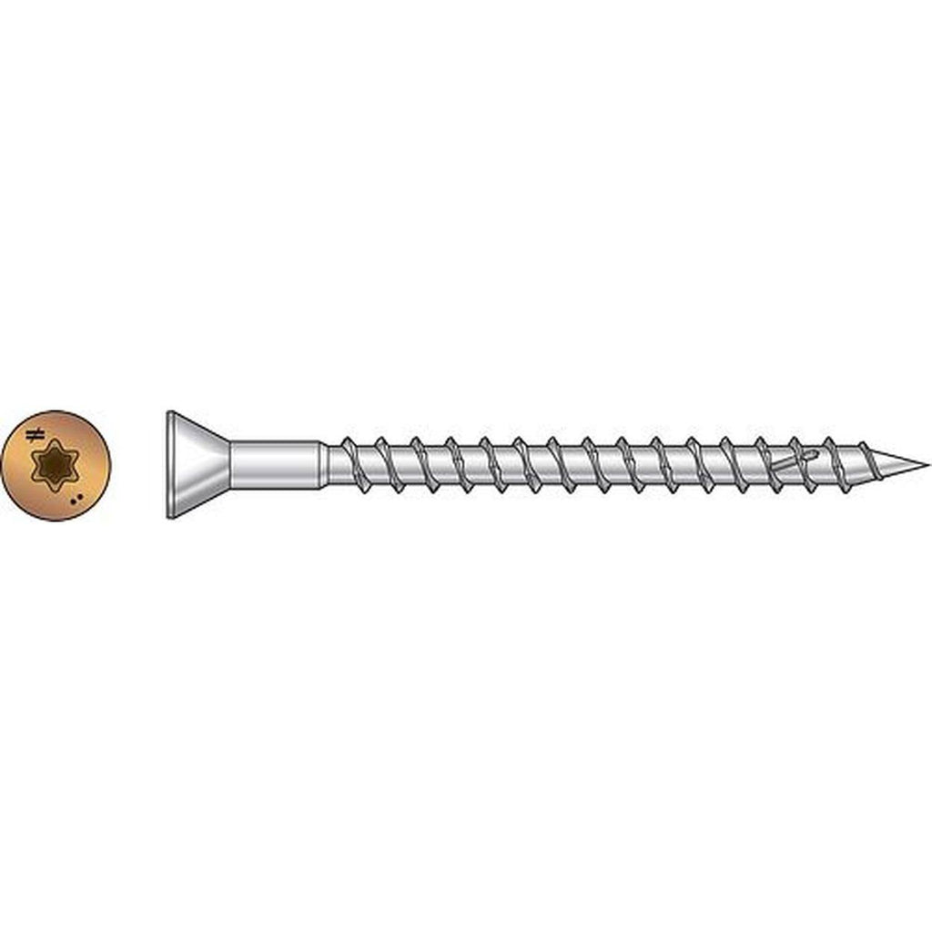 #8 x 2-1/2 x 22 305SS Star Tan Trim Head Screw V910