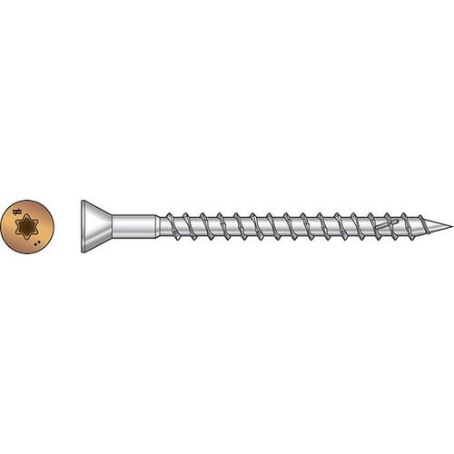 #8 x 2-1/2 x 22 305SS Star Tan Trim Head Screw V910