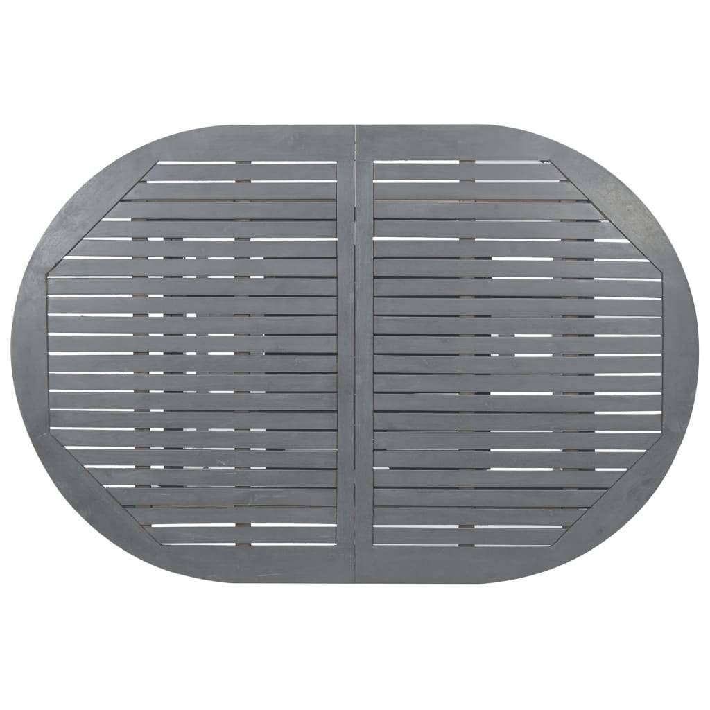 Gray Solid Acacia Wood Garden Table D646836