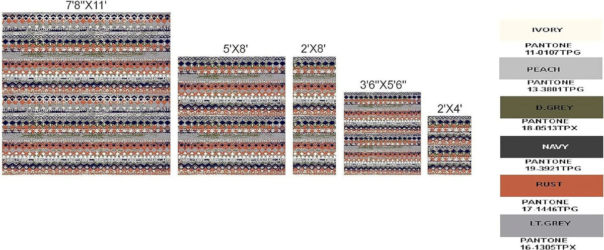 Light Grey Geometric Pattern Runner Rug B67223