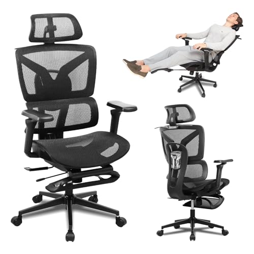 Ergonomic Mesh Office Chair with Footrest and Lumbar Support Q2414