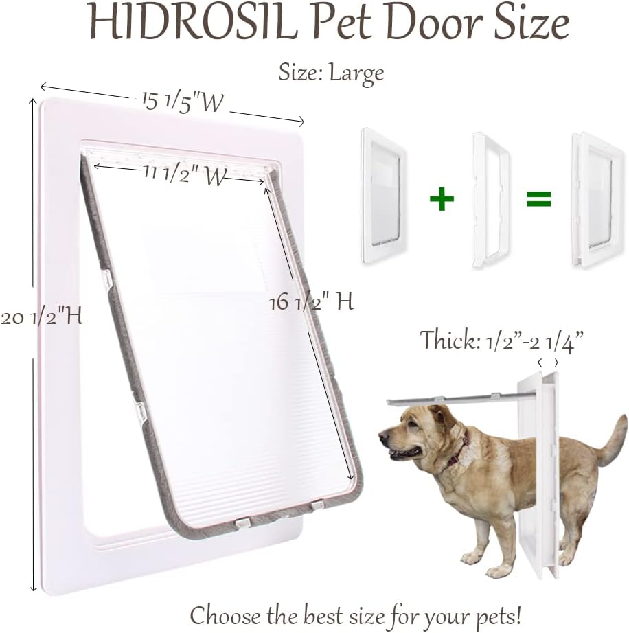 Tunnel Detachable Pet Door with Magnetic Flap, Large Q916