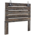 Queen Slat Panel Headboard with Sconces in Brown M82286