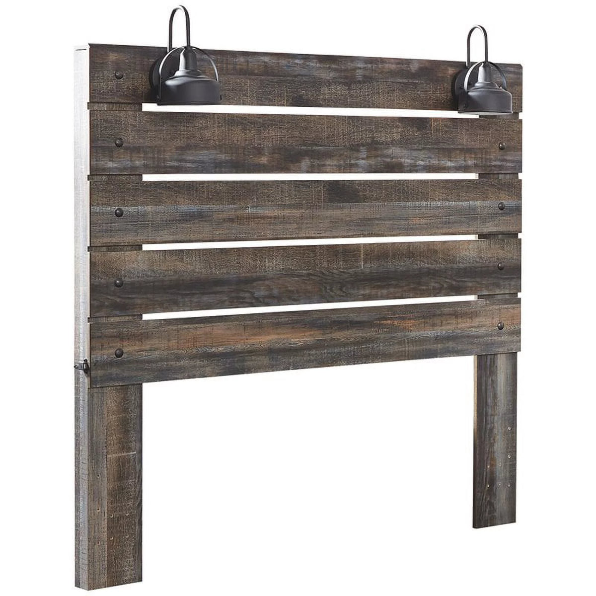 Queen Slat Panel Headboard with Sconces in Brown M82286