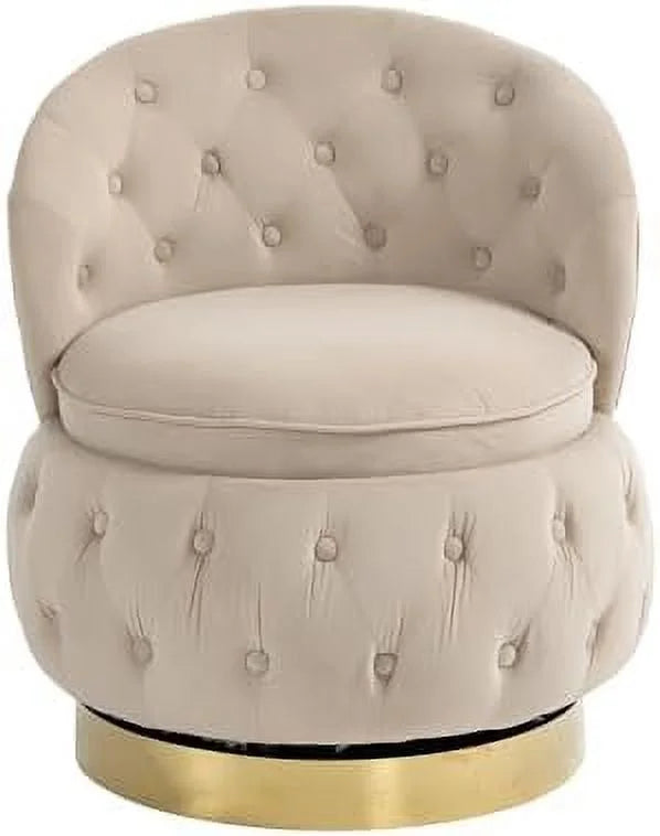 Round Swivel Chair with Tufted Back and Cushion G97107