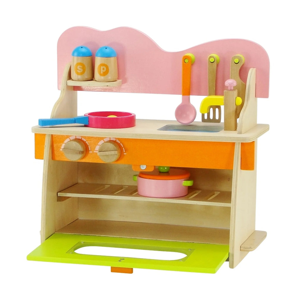 14.5 inch Doll Kitchen Set with Baking Oven, Stove, Sink and Cookware Accessories C683