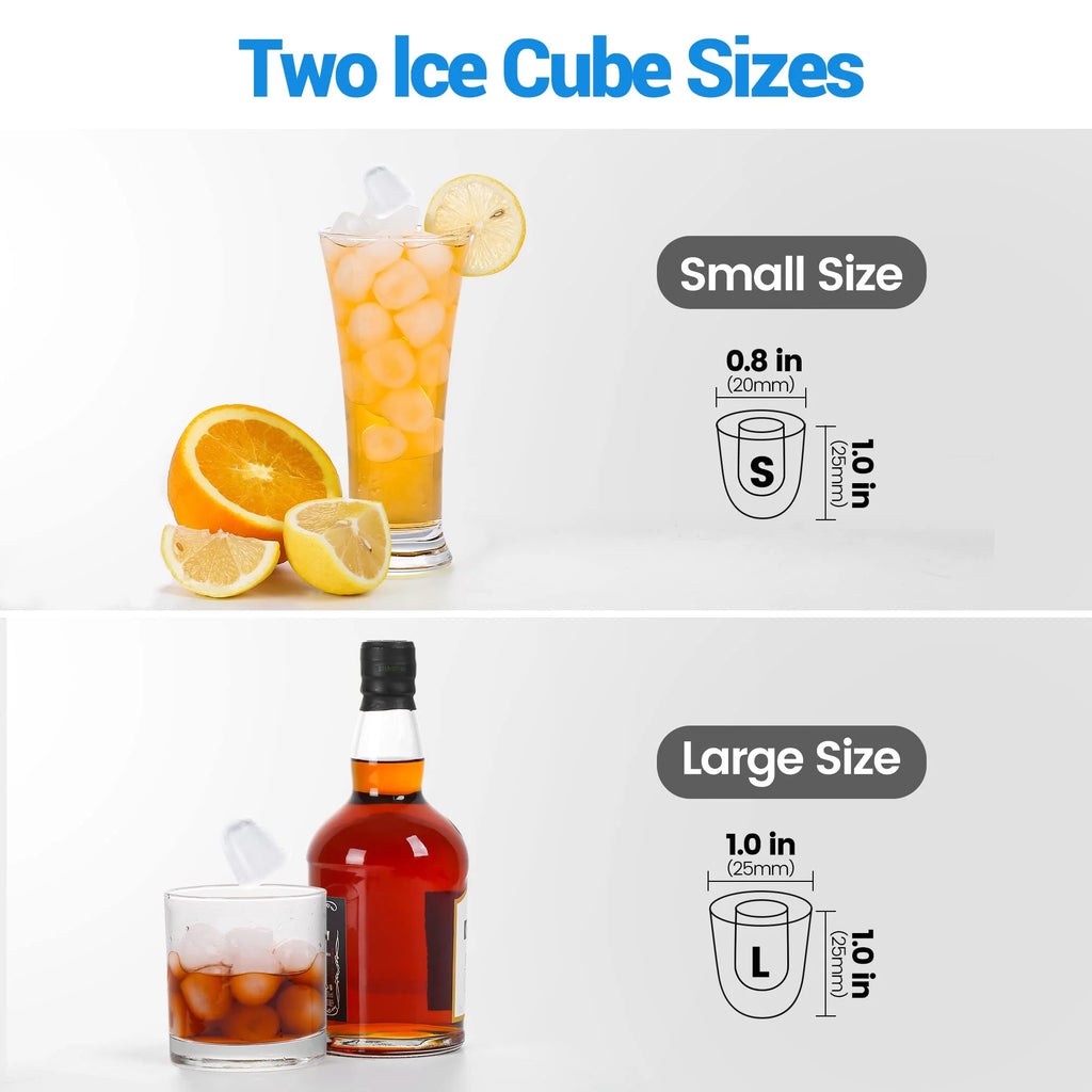 Countertop Portable Ice Maker with Ice Scoop and Basket T698654