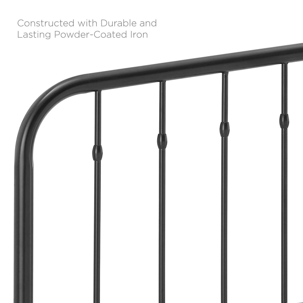 Black Queen Metal Headboard A3325