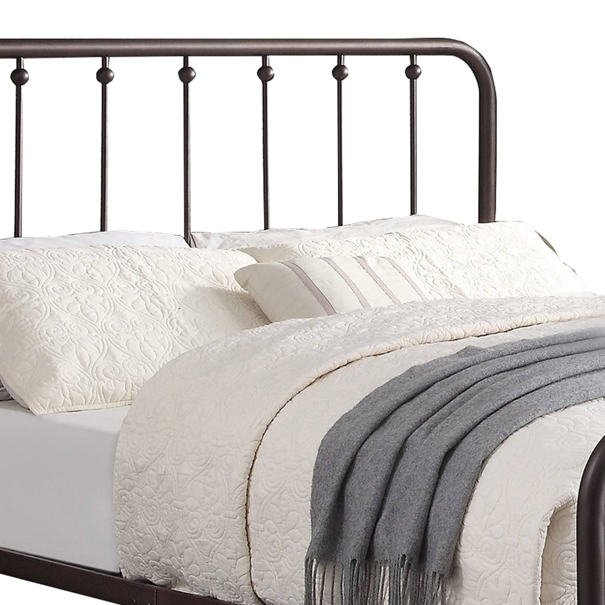 Antique Bronze Metal Full Bed D1039