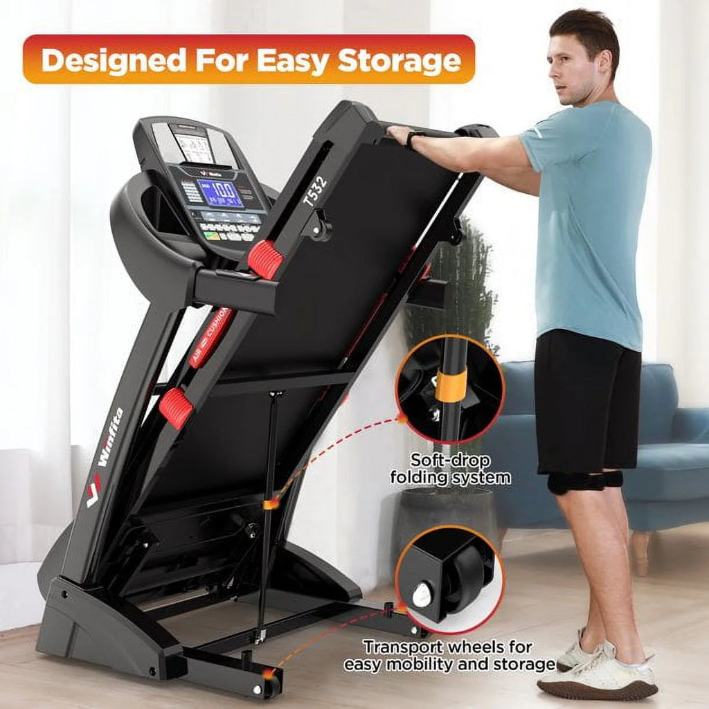 4.5HP Folding Treadmill with 15% Auto Incline F698