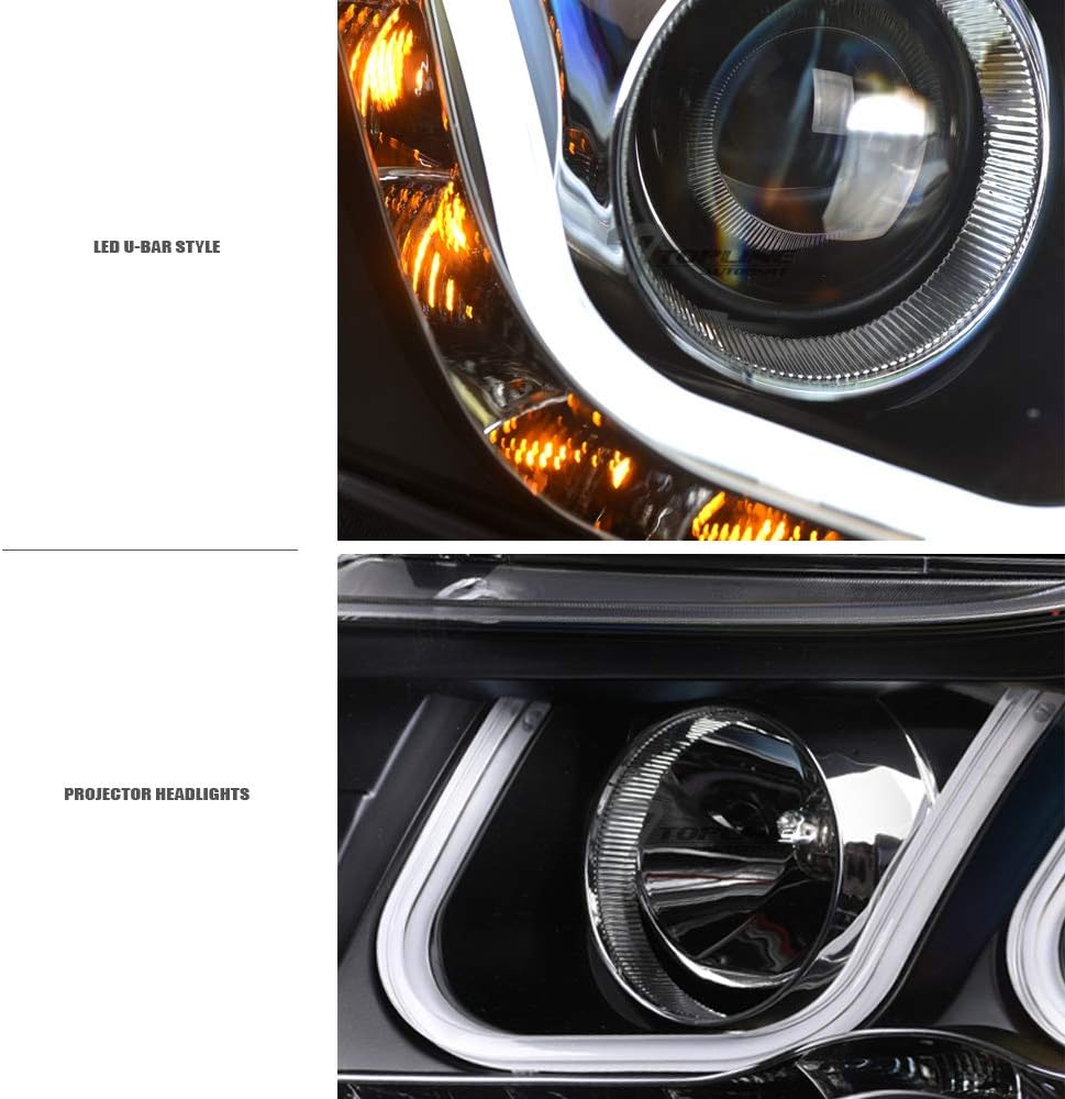Matte Black LED Projector Headlights For Chevy Cruze P982202