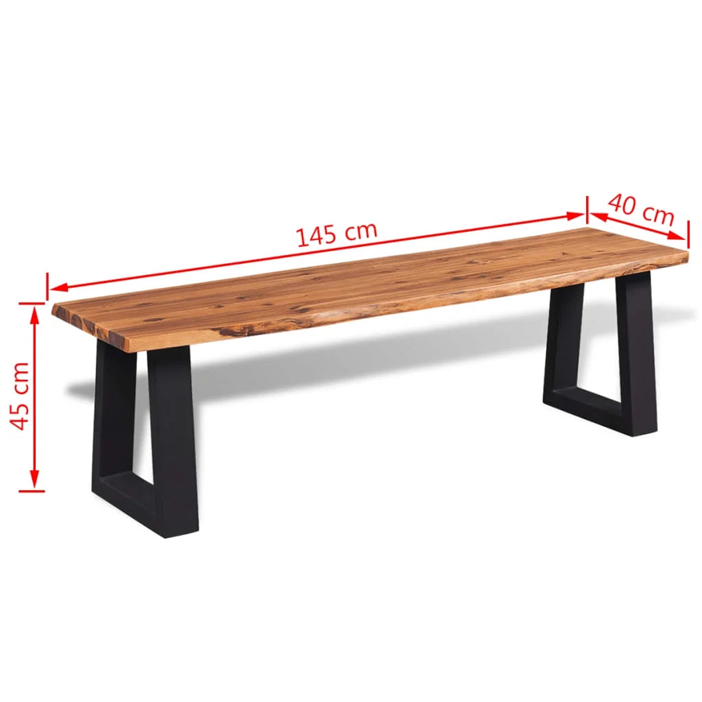 Solid Acacia Wood Bench Y79284