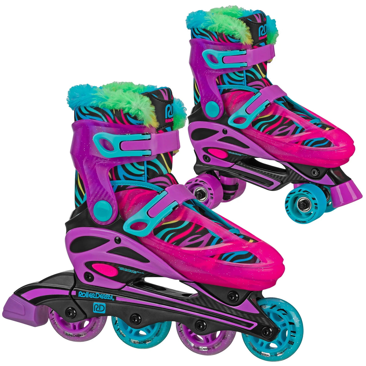 Adjustable 2-in-1 Roller and Inline Skates N148464