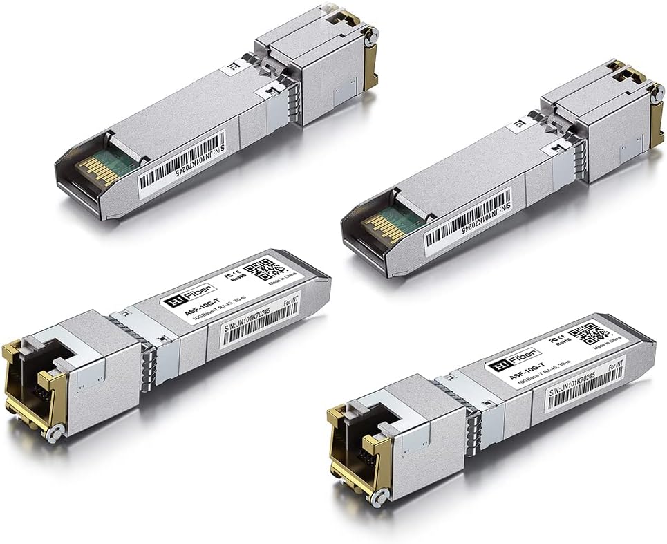 10Gb SFP+ RJ45 Transceiver, 10Gbase-T Copper Module, Cat6a/Cat7, 30m, Pack of 2 G245115
