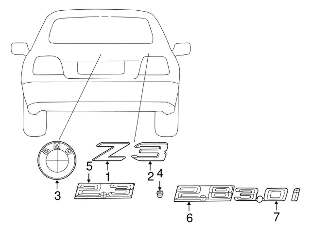 BMW Emblem Adhered Rear Q677