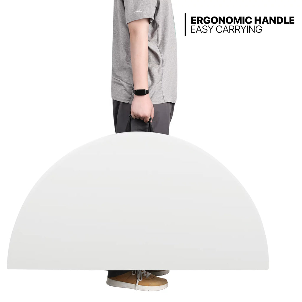 4Ft White Plastic Foldable Table Set of 5 B330794