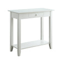 White Hall Table with Drawer/Shelf X823299