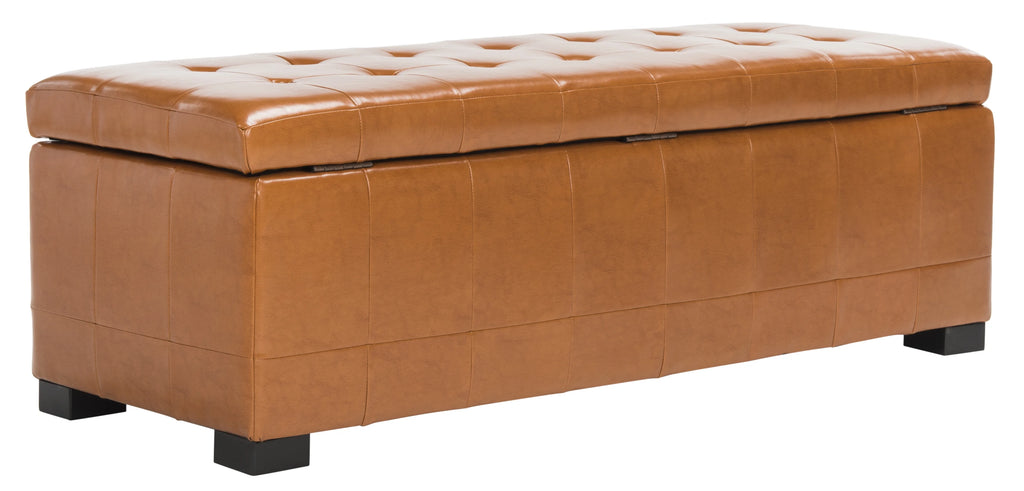 Large Rustic Tufted Storage Bench Y773879