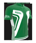 Nigeria Full Zipper Bike Short Sleeve Cycling Jersey for Men - Size XS D599