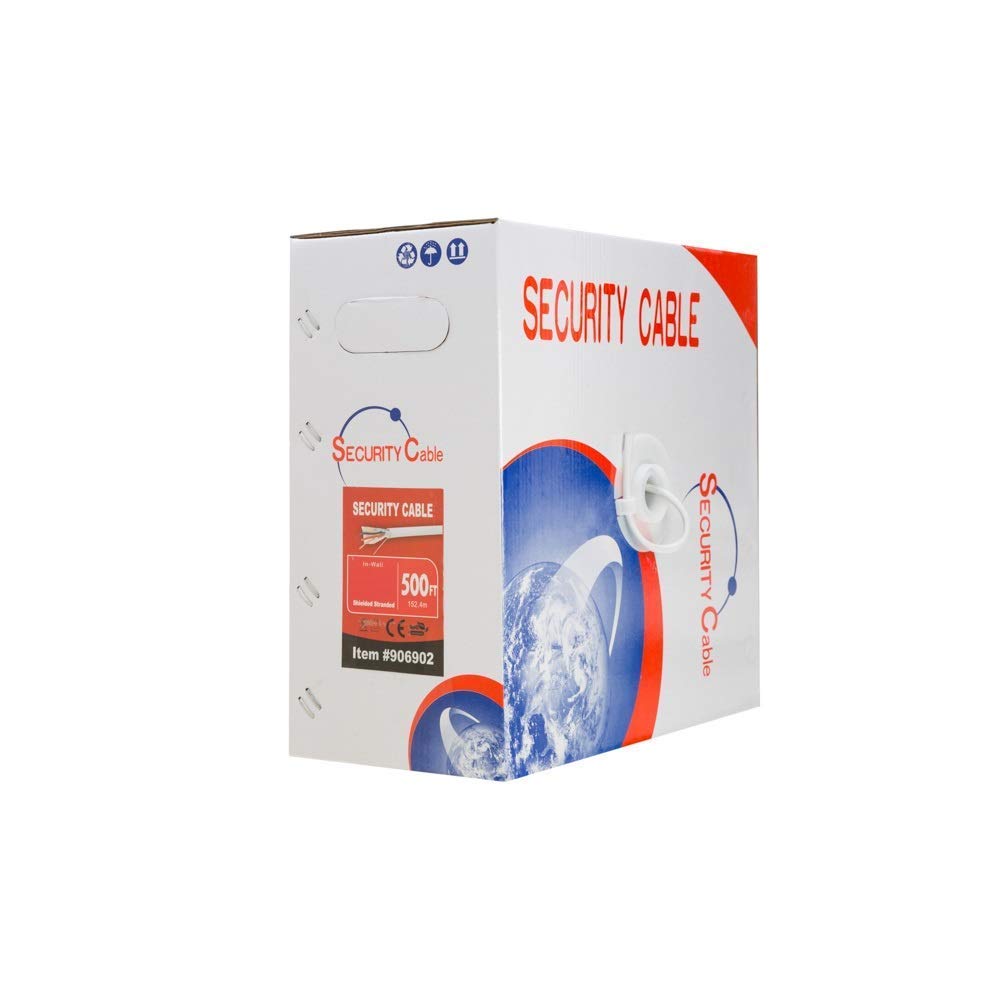 Bulk 22/4 Solid Conductor Alarm Control Cable 500ft Unshielded, Pack of 2 O96934
